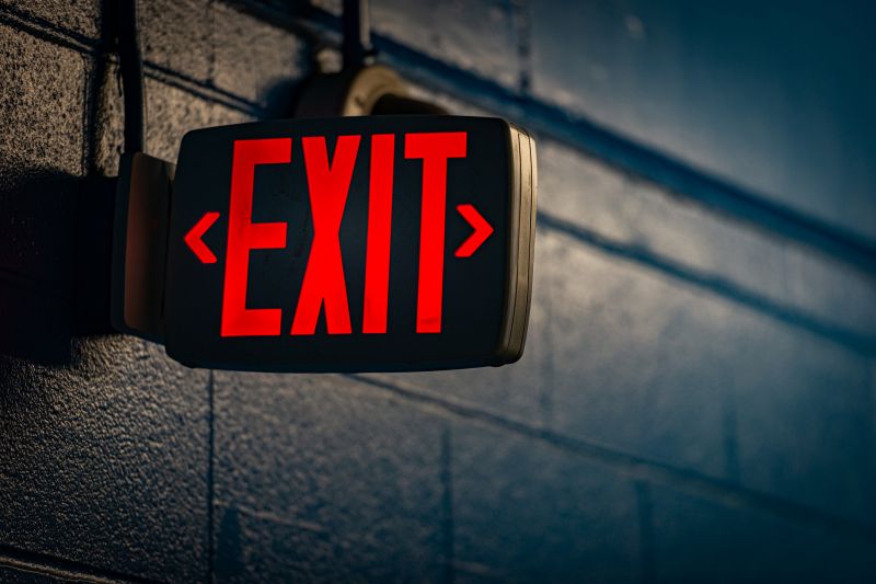 Fire Exit Sign Installation